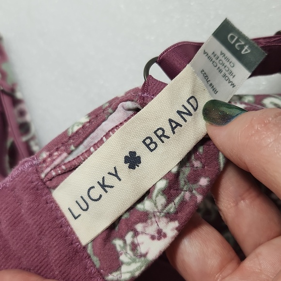 Lucky Brand Floral Mauve Bra 42D - Picture 6 of 8